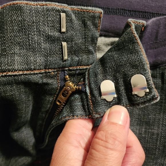 A.N.A. Maternity Cropped Blue Denim Jeans Low Panel Stretch Women's Small S EUC - Picture 8 of 10